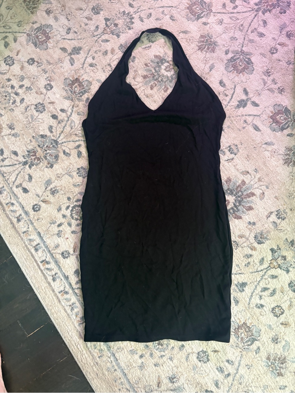 American Apparel Black Halter Mini Dress